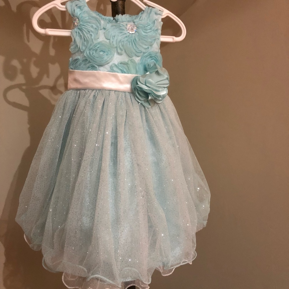 Toddler Girls Cinderella Blue Fancy Dress